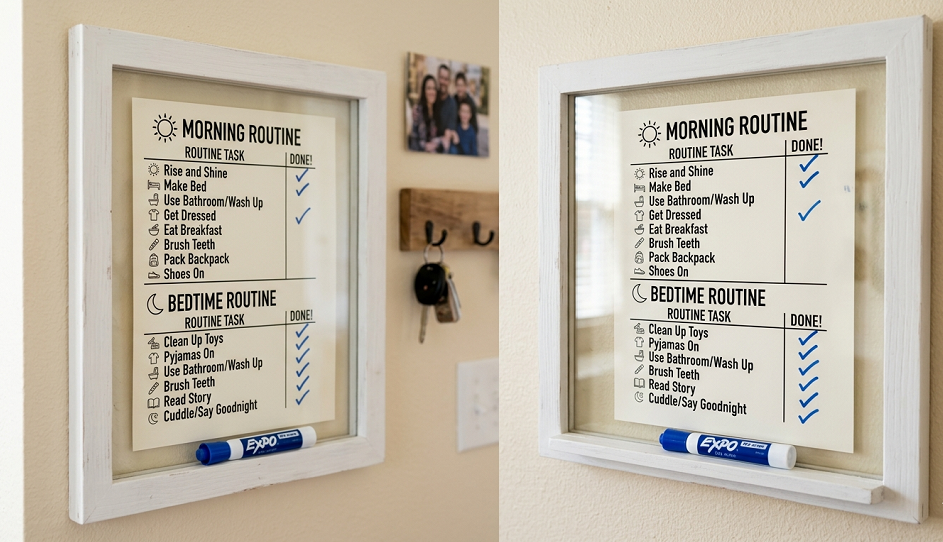DIY Visual Routine Charts to End Morning & Bedtime Power Struggles