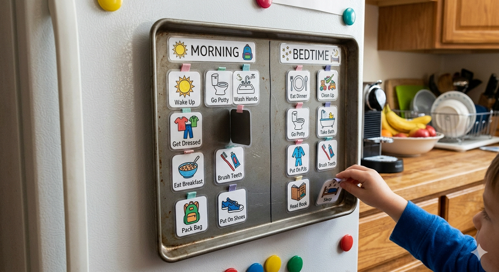 DIY Visual Routine Charts to End Morning & Bedtime Power Struggles