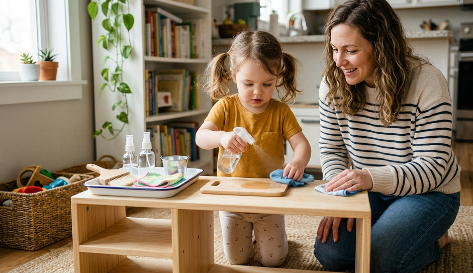 Montessori-Style Chore Stations to Stop Power Struggles