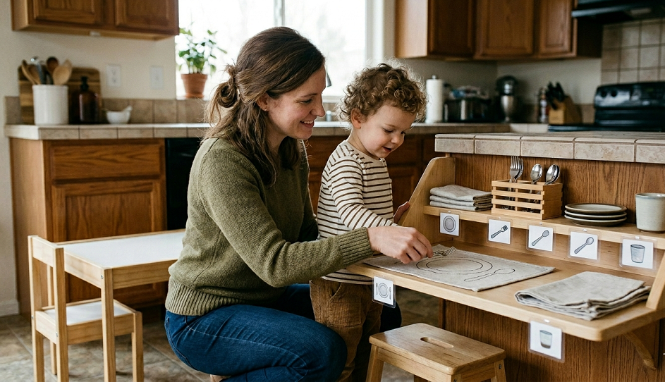 Montessori-Style Chore Stations to Stop Power Struggles