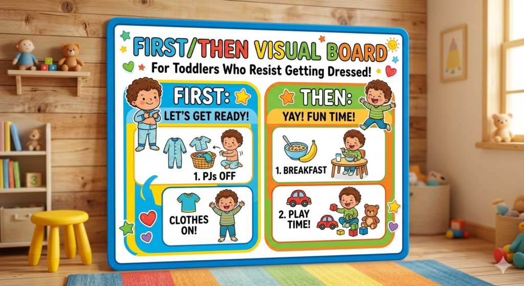 Visual Routine Charts to Help Your Toddler Get Dressed Solo