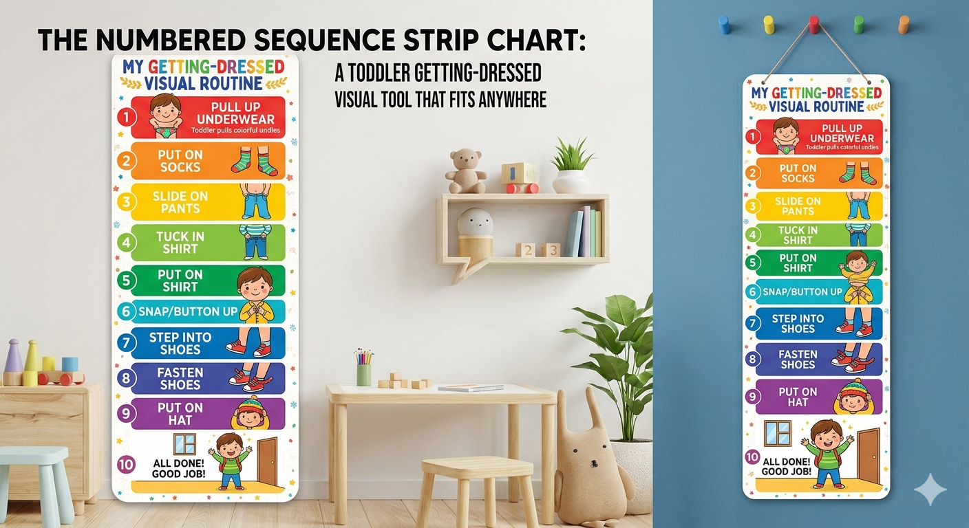 Visual Routine Charts to Help Your Toddler Get Dressed Solo