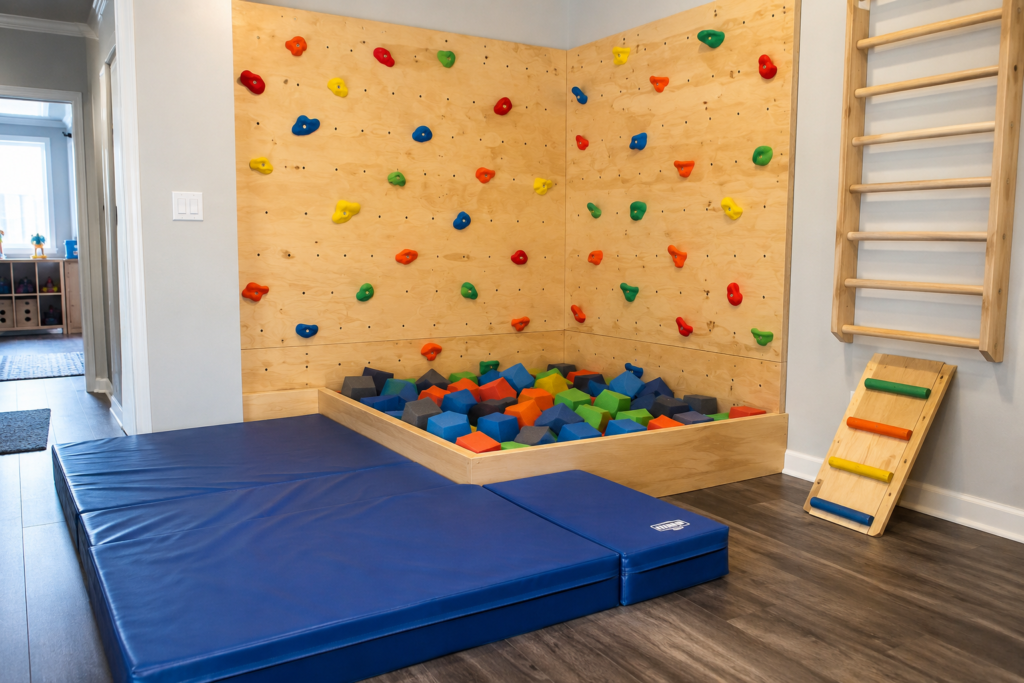 DIY Indoor Climbing Walls & Movement Zones for Energetic Toddlers