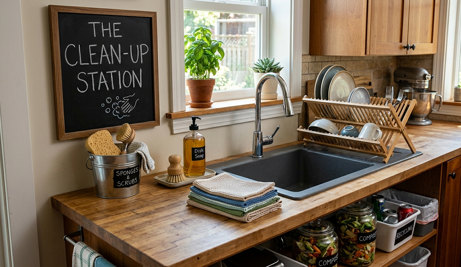 DIY "Self-Serve" Kitchen Stations to Build Toddler Independence