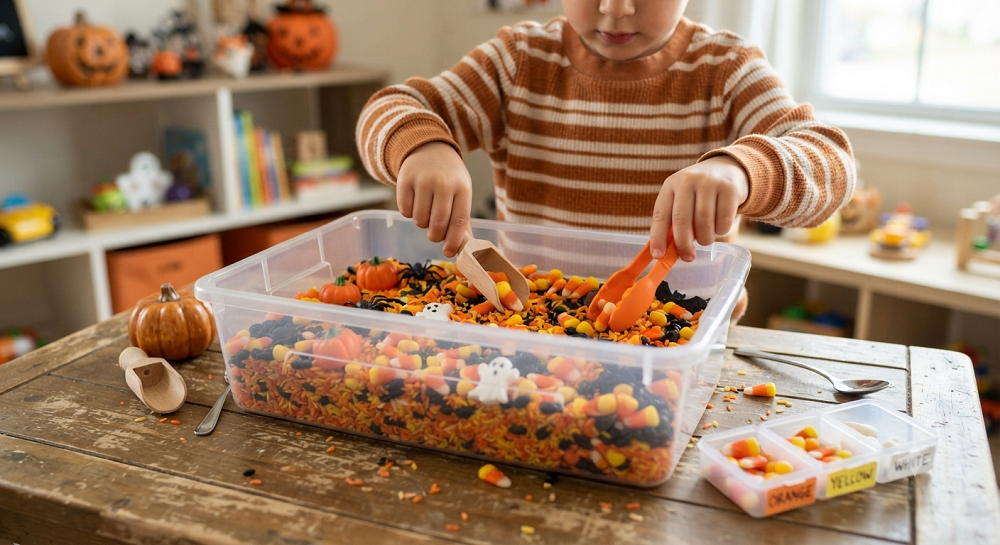 Halloween Sensory Bin Ideas That Actually Keep Kids Busy